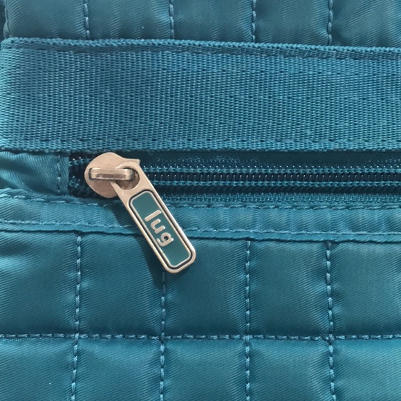 Lug quilted crossbody bag purse blue dark teal - Picture 4 of 11